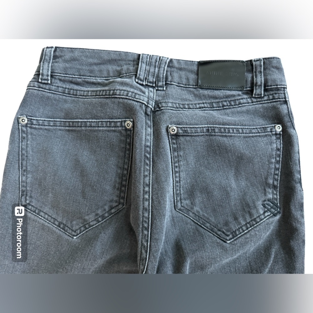 Anine Bing Frida Jeans Charcoal Sz 25 Edgy Grunge RockerChic - Picture 8 of 15